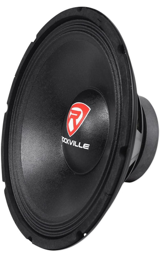 Rockville RVP12W4 600W 12" Rou DJ PA Subwoofer 4 Ohm, Kevlar Konus, Hoë Uitslag, Diep Bas, vir Lewendige Optredes en Mobiele DJ's