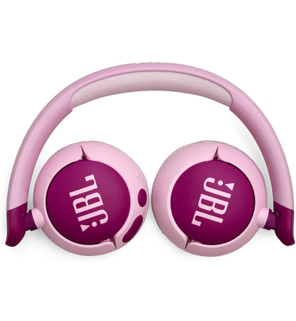 JBL Junior 320BT – Draadlose Oor-oor-koptelefoon vir Kinders Veilige Klank (<85dB), Pas vir Kinders, Ouerkontrole met Aanpasbare Volume en Speeltyd en 50 uur Batterylewe (Pers)