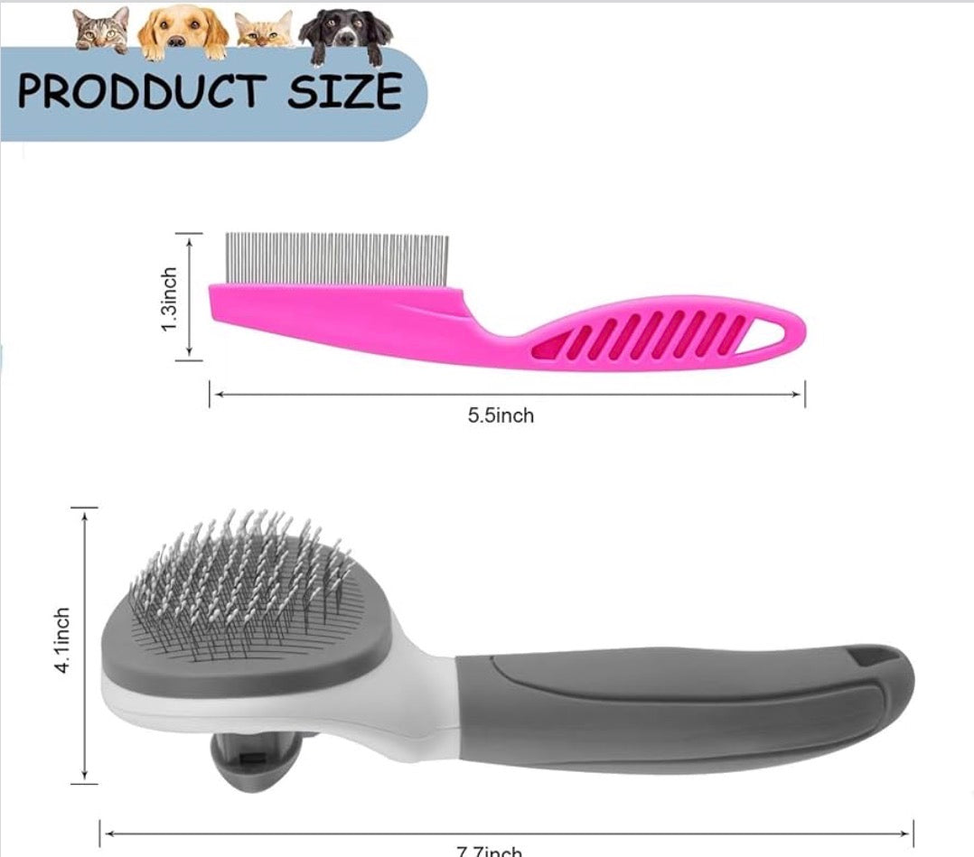 Pet Grooming Brush for Cats, Self Cleaning Cats Hair Brush with Release Button