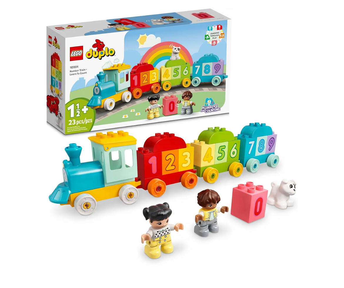 LEGO DUPLO Nommertrein Speelding - Leer tel - Boublokke vir Kleuters, Dogtertjies & Seuns, Ouderdomme 1.5+ - Sensoriese Speelgoed vir Vroeë Ontwikkeling & Kognitiewe Vaardighede
