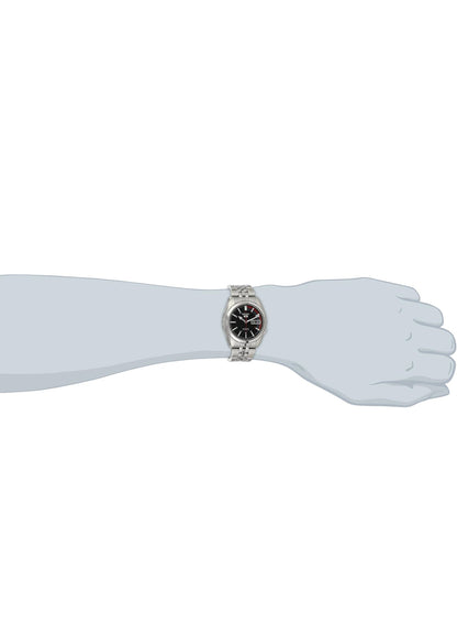 Seiko 5 Outomatiese Vlekvrye Staalhorlosie - Swart