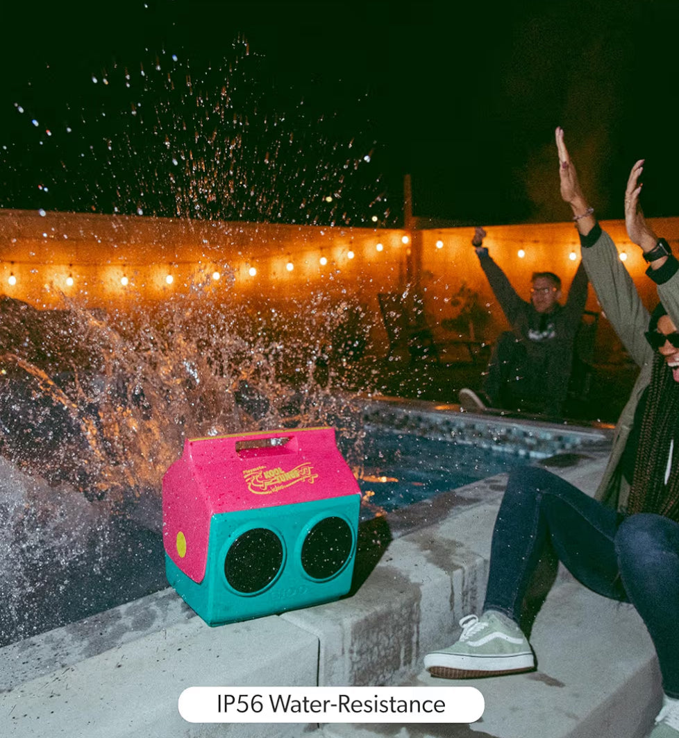 Igloo KoolTunes Retro Cooler – 14 Qt Playmate Bluetooth Boombox w/ Built-In Speakers (Jade - Pink)