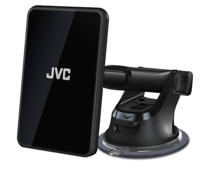 JVC KS-GC10Q Draadlose Qi Laai Motorfoonhouer, Dashboard Windskerm Luguitlaat Motorfoonhouer, Sluit Magnetiese Basisplaat In, Versoenbaar met iPhone 11-reeks/X/XR/8, Galaxy Note10/S10/S20-reeks