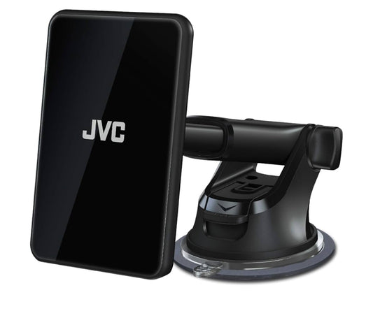 JVC KS-GC10Q Draadlose Qi Laai Motorfoonhouer, Dashboard Windskerm Luguitlaat Motorfoonhouer, Sluit Magnetiese Basisplaat In, Versoenbaar met iPhone 11-reeks/X/XR/8, Galaxy Note10/S10/S20-reeks