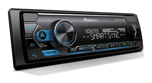 Pioneer Single Din Car Stereo w/ Bluetooth, USB, AM/FM RadioDigital Media Receiver, Color Change, 50W x 4 Output, 13-Band EQ, iPhone/Android Compatible, Front/Rear/SW Selectable RCA
