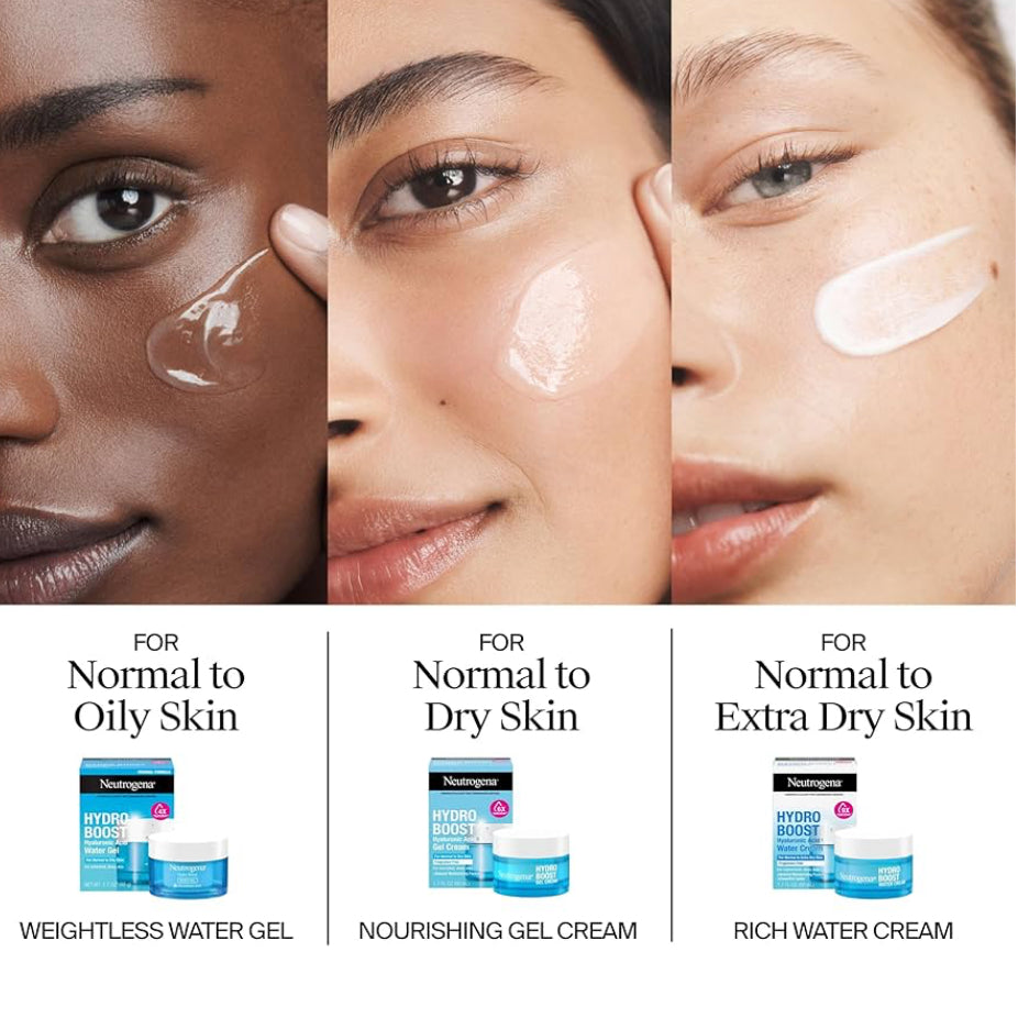 Neutrogena Hydro Boost Gel Cream Velvogter (1.7 oz) & Proefgrootte Hydro Boost Hydrating Gel Reiniger (0.5 fl oz)