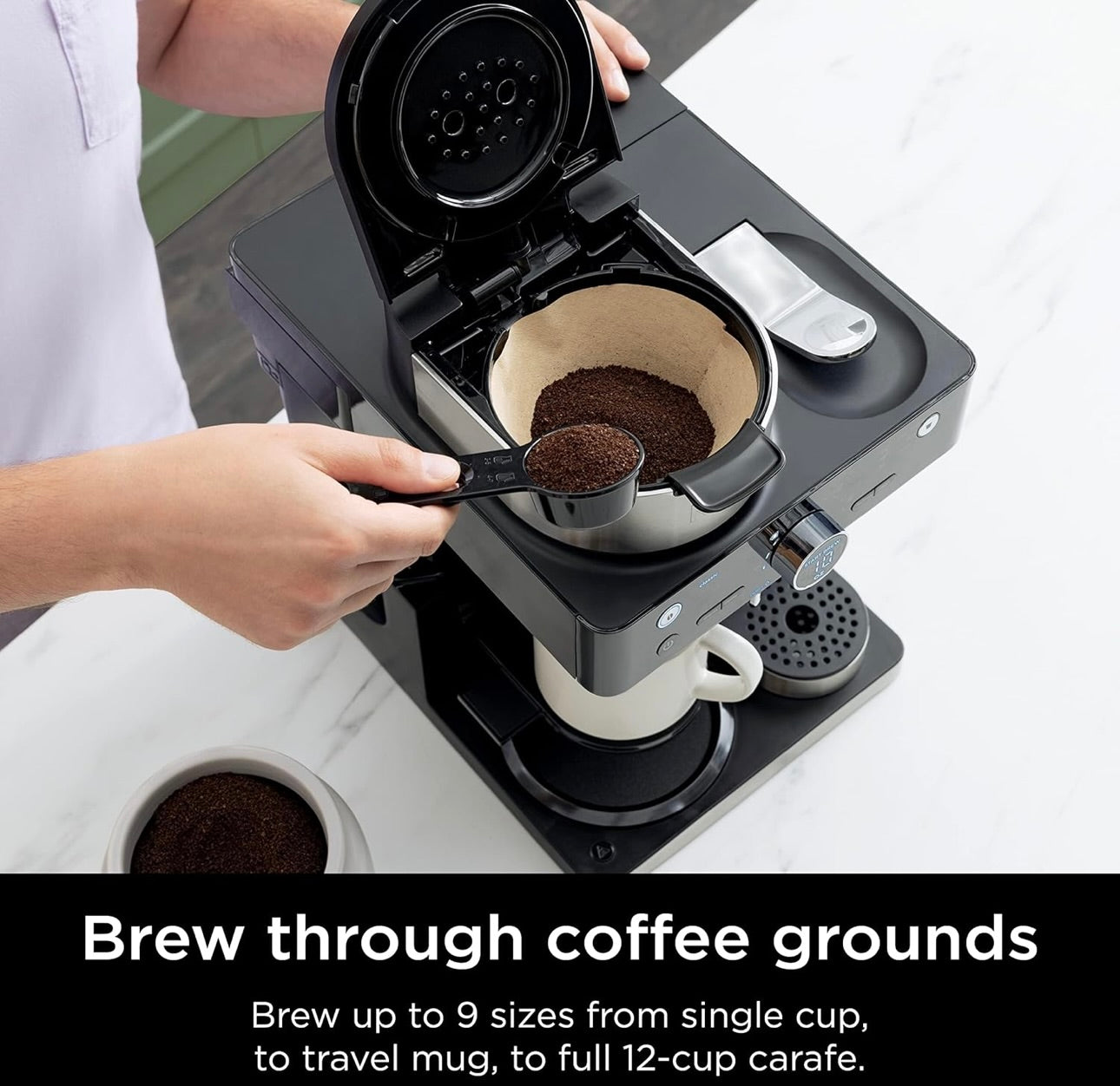 Ninja Espresso & Coffee Maker & Barista System, 3 Espresso Brew Styles, Single-Serve Coffee & Nespresso Capsule Compatible- Black, CFN601