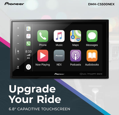 Pioneer DMH-C5500NEX 8" Capacitive Touchscreen Modular Chassis Car Stereo
Digital Multimedia Receiver, Wired Apple CarPlay & Android Auto, Alexa, Bluetooth, Backup Camera, FLAC, Hi-Volt RCA