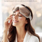 Eyeris 3 Eye Massager w/ Heat and Cooling Heated Eye Sleep Mask with Voice Control, Reduce Dry Eyes, Temple Stye Eye Care - (Rose Gold)