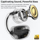 Open Ear Clip Earbuds, Lightweight Comfort 40H Play BT w/ Smart Digital Display - Khaki