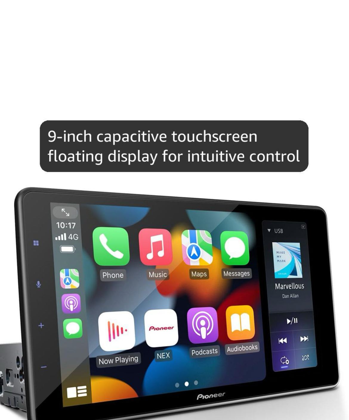 Pioneer DMH-WT3800NEX 9" Capacitive Touchscreen Floating Display Car Stereo
Digital Multimedia Receiver, Wireless Apple CarPlay & Android Auto, Amazon Alexa, Bluetooth, FLAC, Backup Camera, HD Radio