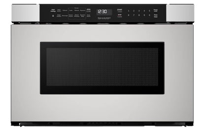 Sharp SMD2440JS 24 in. 1.2 cu. ft. Built-In Microwave Drawer Oven
950 Watt, Angled Touch Control Panel, Stainless Steel