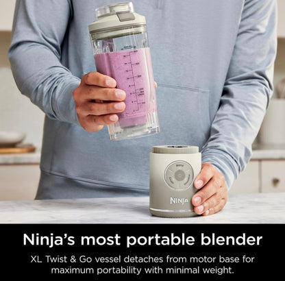 Ninja Blast Max, Draagbare Versapper + Draai & Gaan, Persoonlike Versapper, Ninja Versapper, Smoothie, Versap, Yskneus, 3 Programme - ROOM BC251GY