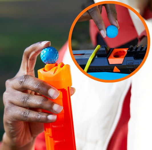 Nerf Rival Mirage XXIV-800 Blaster, 10 Nerf Rival Accu-Rounds, 2 Ways to Load, 8 Round Removable Magazine, Pump Action Priming