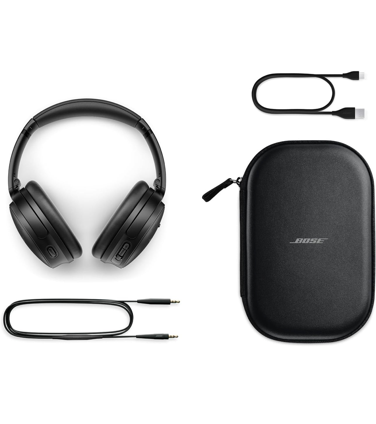 Bose QuietComfort Bluetooth Wireless Headphones with Active Over Ear Noise - BLACK