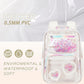 Clear Backpack for Girls Women Transparent Kids Elementary College School Bag Travel Laptop Backpacks Large Bookbags (Off-white)