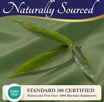 DECOLURE 100% Viscose Derived from Bamboo Sheets King Size - Luxury 4 Pc Naturally Cooling Sheets, Ultra Soft Bed Set - Deep 17" Pockets, Durable Double Stitching, Oeko Tex Standard (Olive)