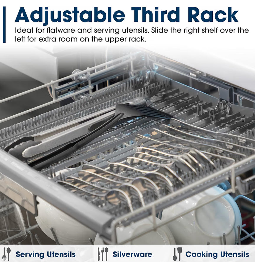 Sharp SDY6748SNS 24 in. Top Control Handle 47 dBA Dishwasher
Top Control, Handle, Third Rack, Auto Door Open