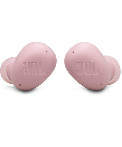JBL Vibe Buds 2 - Ware Draadlose Geraasonderdrukking-Oorfone Suiwer Bas Klank & Slim Omgewingsklank-Tegnologie - (Pienk)