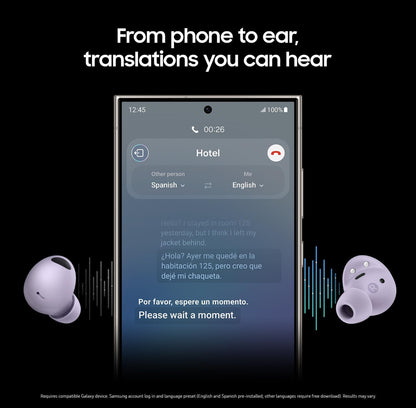 SAMSUNG Galaxy Buds 2 Pro Ware Draadlose Bluetooth Oorfone, Geraasdempend Gemaklike Pas In Oor, HD Stem, IPX7 Waterbestand, Wit (Hernuwde Toestand)