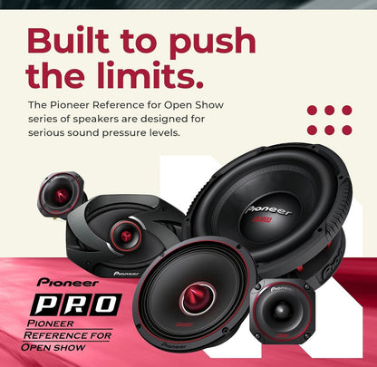 Pioneer TS-B351PRO, Motoroudiosprekers, Volreeks, Helder Klankgehalte, Maklike Installasie en Verbeterde Basreaksie, 3-1/2”-Sprekers
