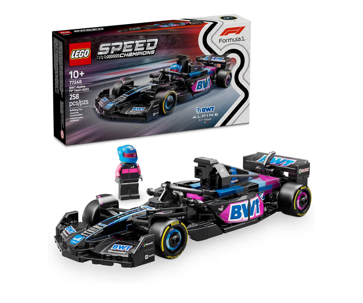 LEGO Speed Champions BWT Alpine F1 Span A524 Rensmotor Speelding - Boustel vir Kinders