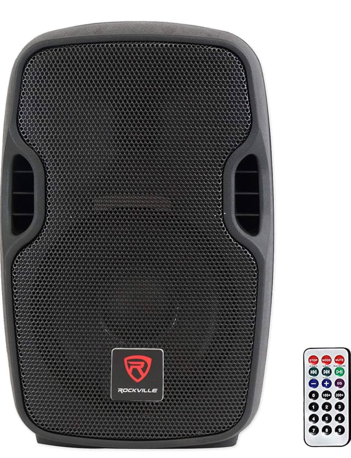 Rockville BPA8 8" 300W Powered PA DJ Speaker with Bluetooth, XLR, 1/4", RCA, 1/8" Inputs, USB/SD Music Player, Deep Bass, Remote Included