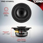 DS18 PRO-HY6MSL 6.5" Shallow Hybrid Mid-Range Car Audio W/  Built-in Driver and Grill Included - 1PC