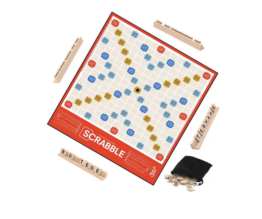 Hasbro Gaming Scrabble Board Game - Classic Word Games - The Classic Crossword Game