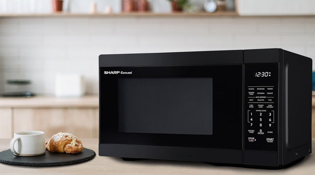 Sharp SMC1161KB 1.1 cu. ft. 1000W Black Countertop Microwave Oven
Removable 12.4" Carousel Turntable