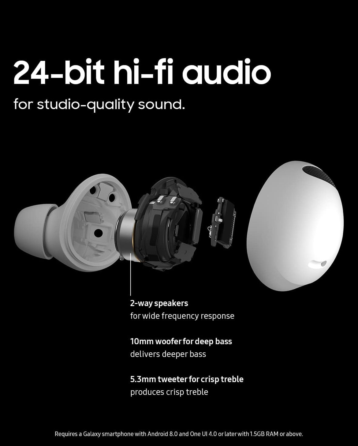 SAMSUNG Galaxy Buds 2 Pro Ware Draadlose Bluetooth Oorfone, Geraasdempend Gemaklike Pas In Oor, HD Stem, IPX7 Waterbestand, Wit (Hernuwde Toestand)