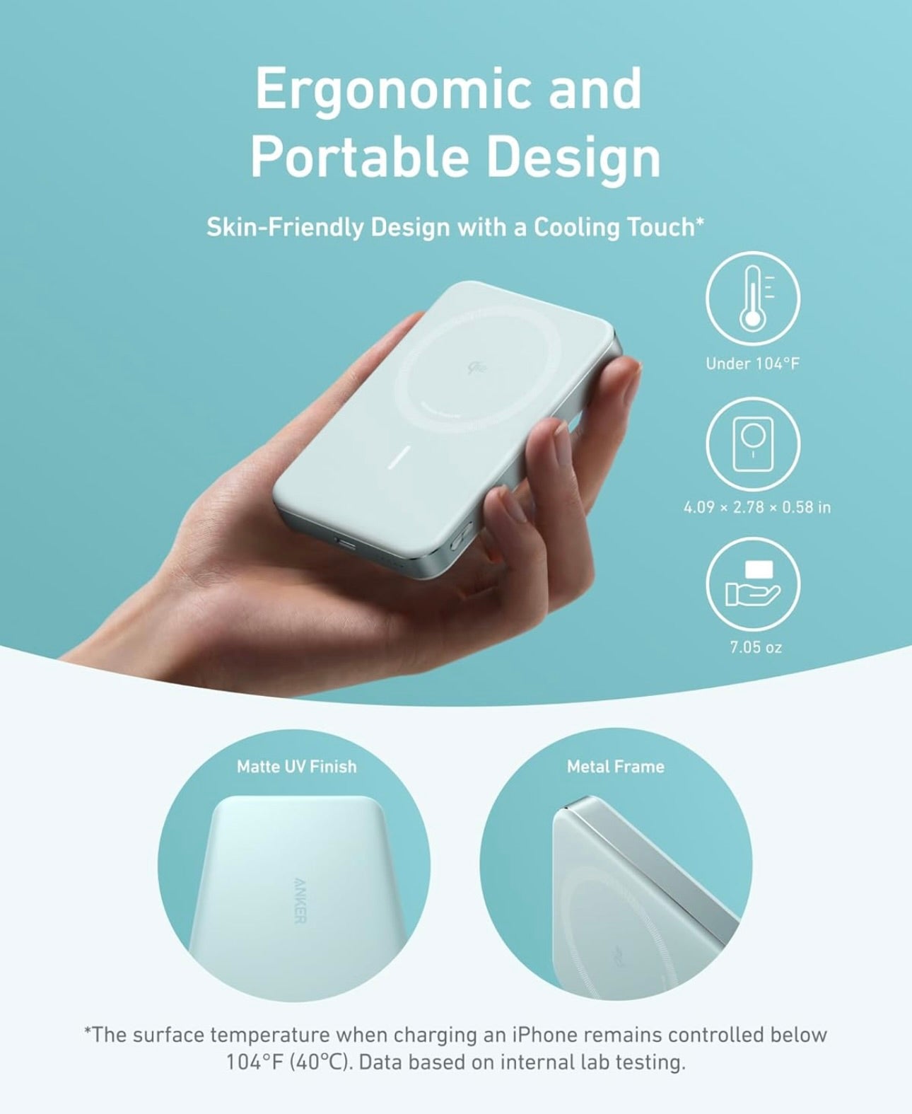 Anker MagGo Power Bank, Ultra Slim 10000mAh Magnetic Battery Pack, Qi2 Certified - NEW