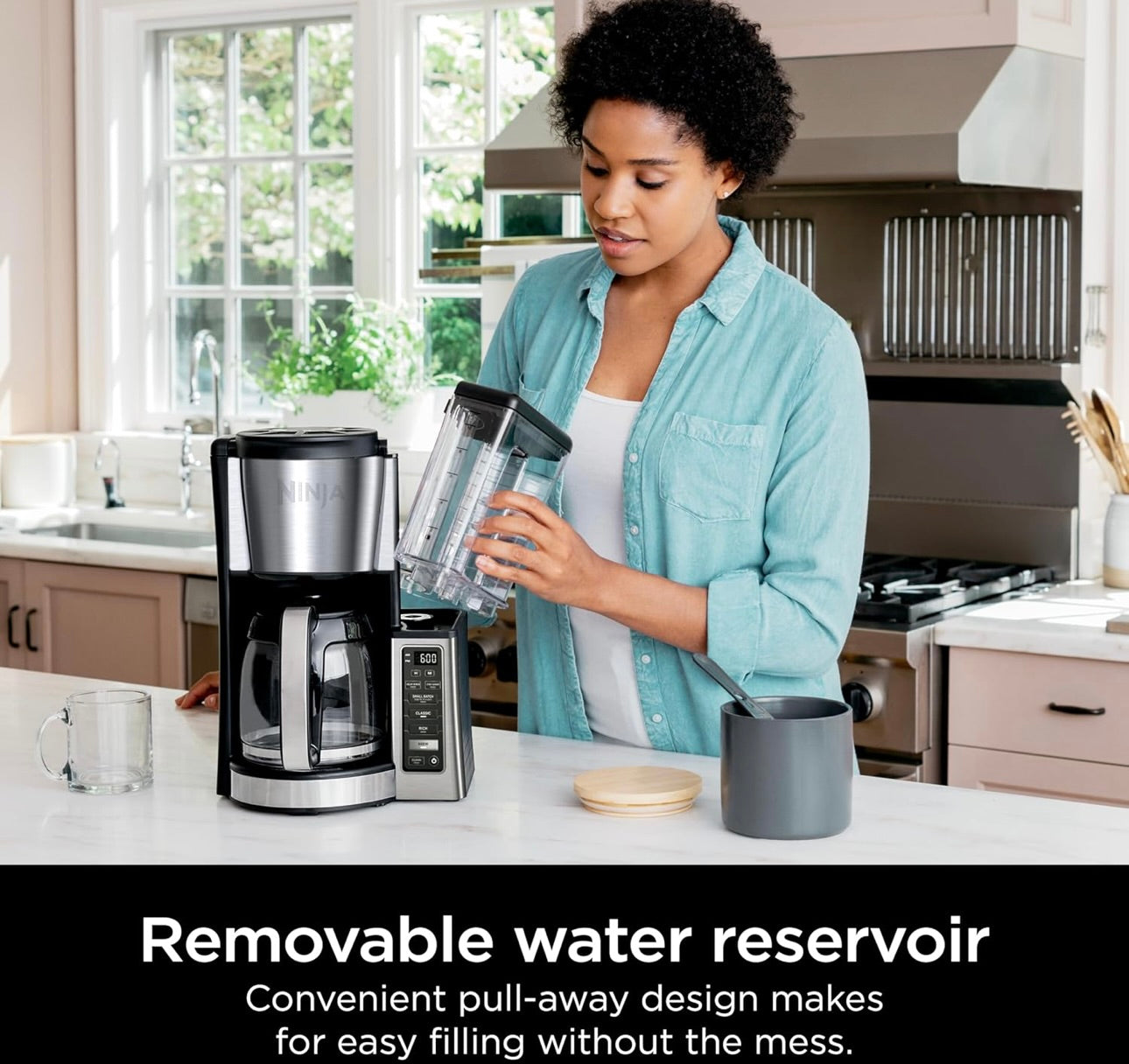 Ninja 12-Cup Programmable Coffee Brewer 60oz Water Reservoir, Delay Brew - Black/Stainless Steel