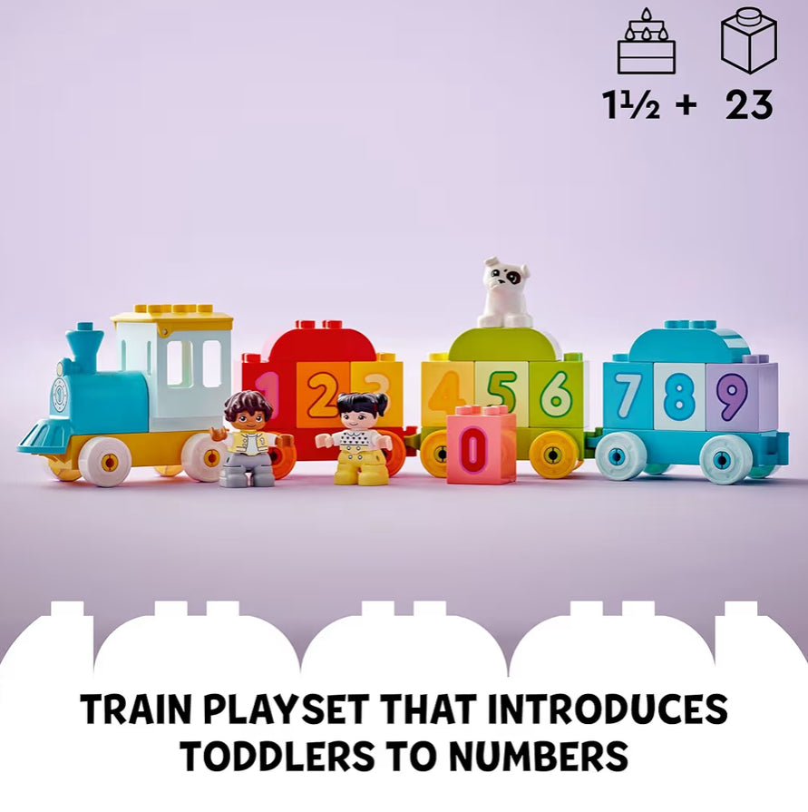 LEGO DUPLO Nommertrein Speelding - Leer tel - Boublokke vir Kleuters, Dogtertjies & Seuns, Ouderdomme 1.5+ - Sensoriese Speelgoed vir Vroeë Ontwikkeling & Kognitiewe Vaardighede