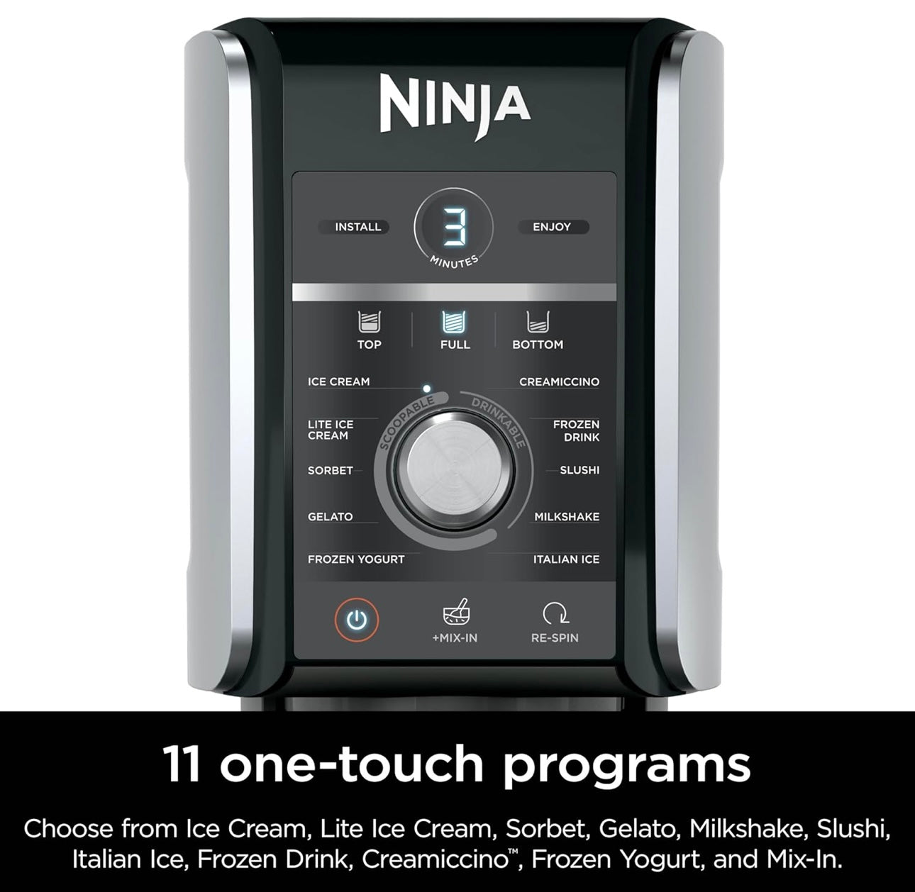 Ninja CREAMi Deluxe Ice Cream & Frozen Treat Maker for Ice Cream, Sorbet, Milkshakes, Frozen Yogurt, & More, 11-in-1, XL Capacity, Silver, Includes (2) Family-Sized 24 oz. Tubs, NC501