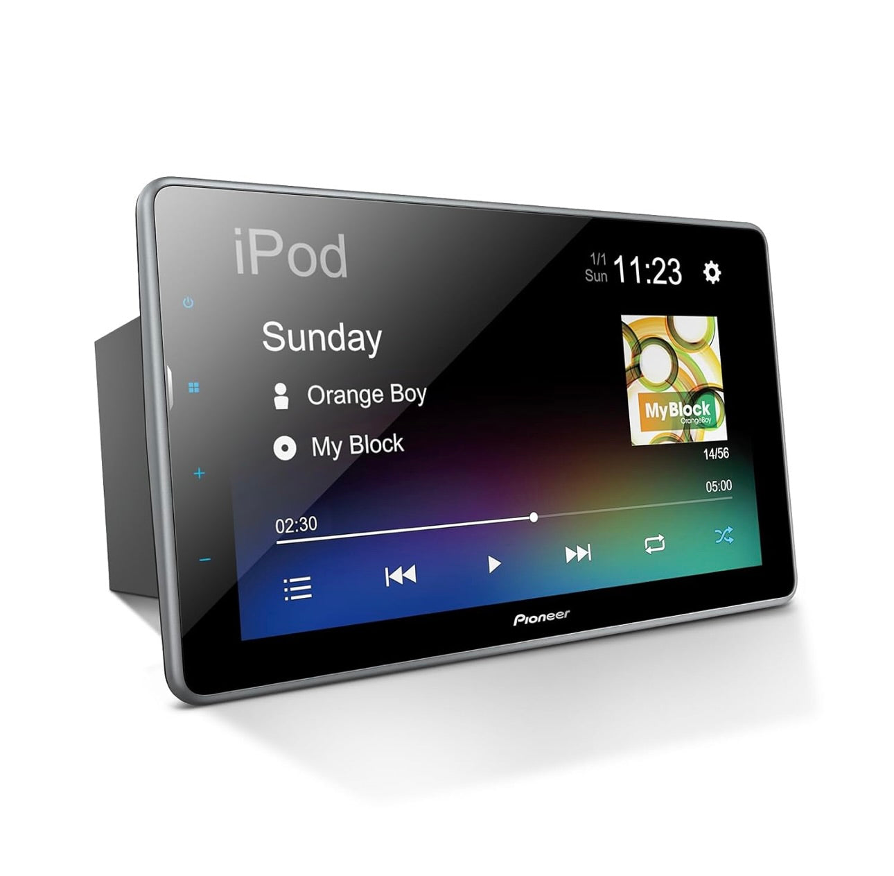 Pioneer DMH-T450EX Digitale Multimedialontvanger met Weblink, 9” Kapasitiewe Raakskerm, Dubbel-DIN, Ingeboude Bluetooth, Amazon Alexa via Toepassing, Terugskamera-versoenbaarheid
