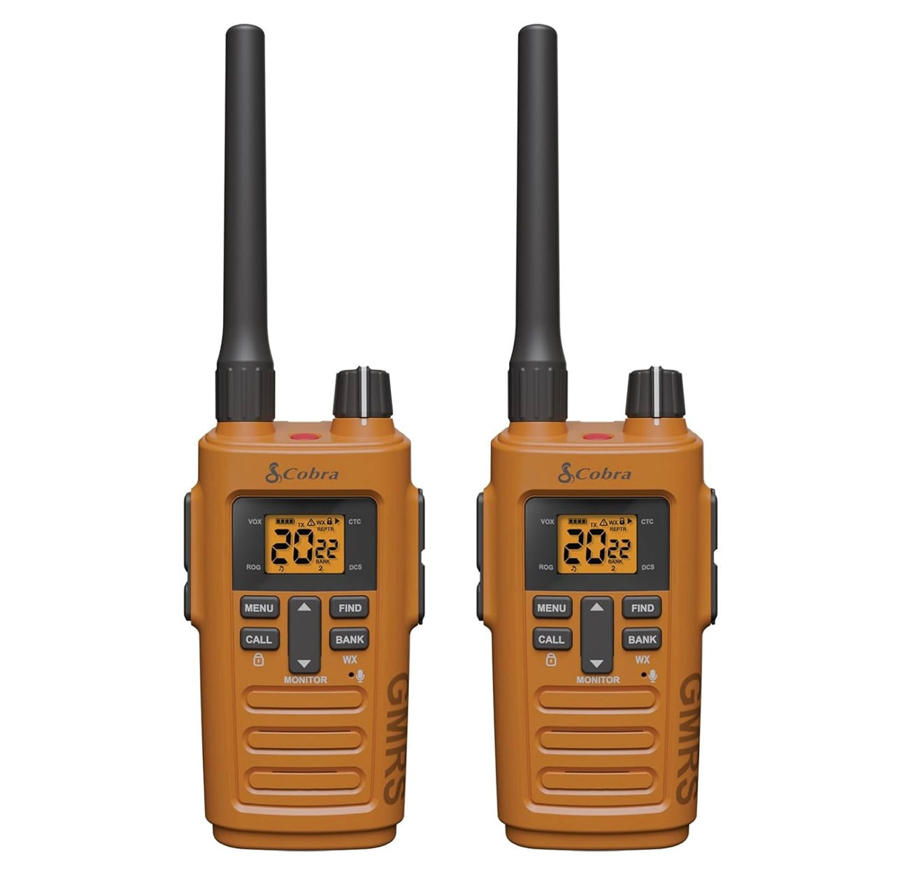 Cobra Trailblazer 250 GMRS Radio (2-pak) – AA Battery Aangedryf met USB-C Laai, Kompakte 2.5W Langafstand Walkie Talkies, NOAA, Programmeerbare Sagteware, Verwyderbare Antenna, Herhaler Bekwaam