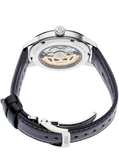 SEIKO Outomatiese Horlosie vir Mans - Presage Cocktail Time - Patroon met Goue Syfers en Datumkalender, 50m Waterbestand
