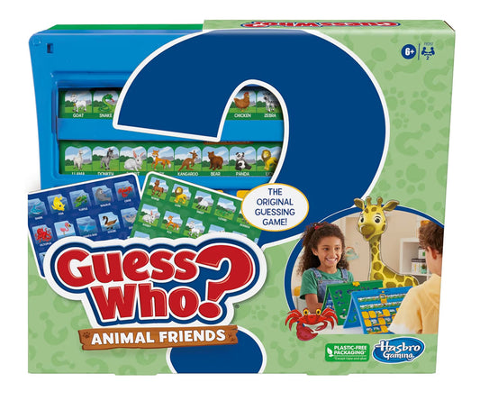 Hasbro Gaming Guess Who? Animal Friends Game - 2 Double-Sided Animal Sheets - 2-Player Board Games