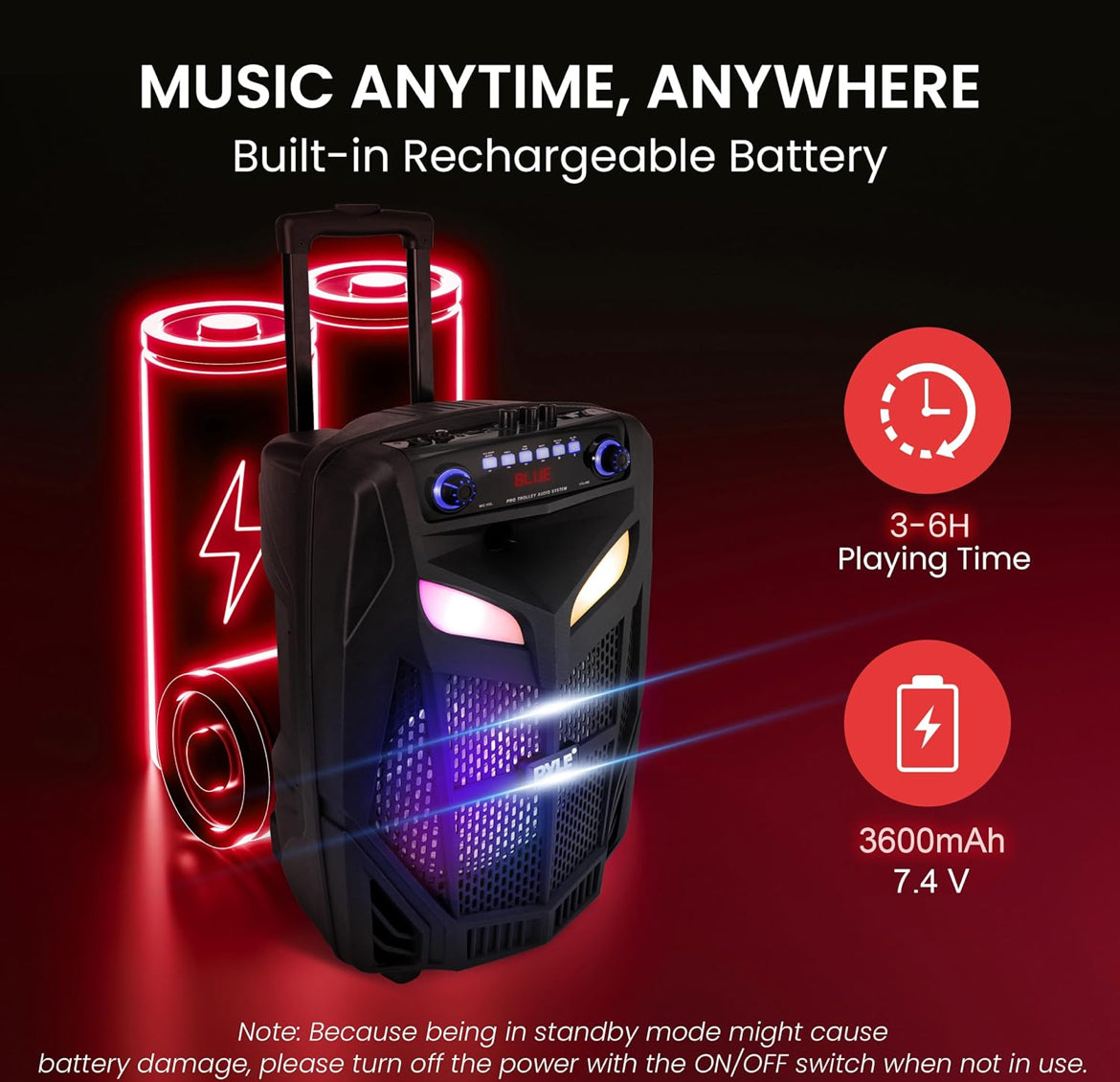 Draagbare Bluetooth-luidsprekerstelsel Harde 800W 12" Subwoofer, En Koordlose Mik, PA-luidspreker Is Koordloos En Sluit Wiele & 4 Uur Batterylewe in