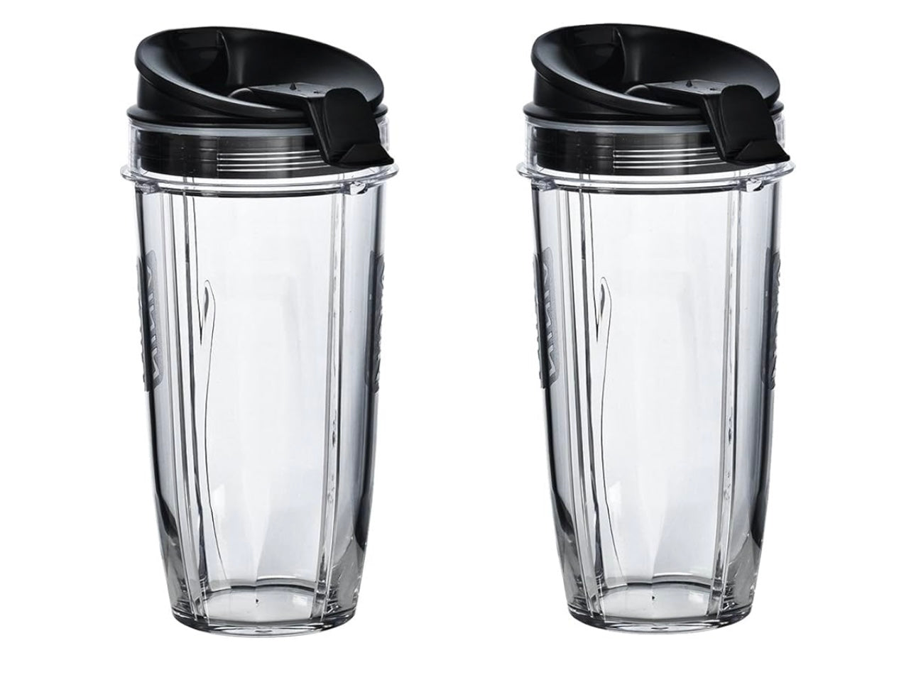 Nutri Ninja 24-Ounce BPA-Free Tritan Cup with Spout Lid, 2-Pack, XSK2424, Compatible with: BL45x/BL48x/BL49x/BL64x/BL68x/BN4xx/BN75x/BN8xx/BR6xx/ SS1xx/SS15x/SS3xx/SS4xx/CB1xx/CB3xx/CB4xx/TB3xx/TB4xx