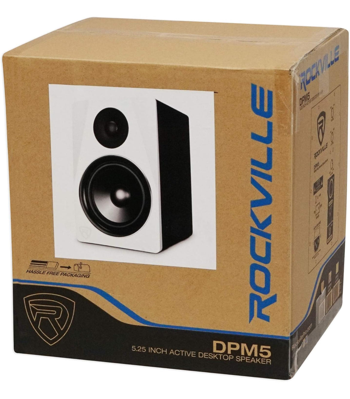 Rockville 2 DPM5W Dual Powered 5.25" 300w Active Recording Studio Monitors+Pads