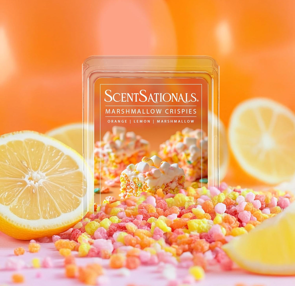 Scentsationals Wax Melts, Wax Cubes Strong Scent - Marshmallow Crispies - Long Lasting Scented Wax Melts 10oz (Pack of 4)