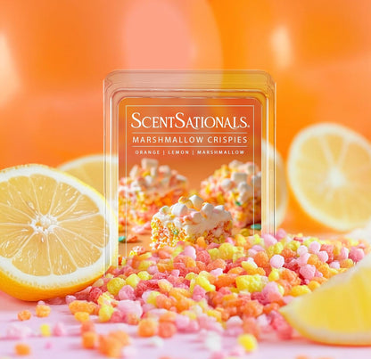 Scentsationals Wax Melts, Wax Cubes Strong Scent - Marshmallow Crispies - Long Lasting Scented Wax Melts 10oz (Pack of 4)