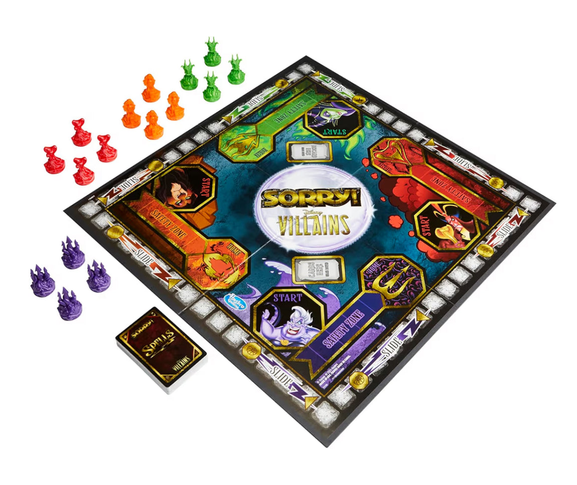 Hasbro Gaming Sorry! Board Game: Disney Villains Edition Kids Game - Family Games