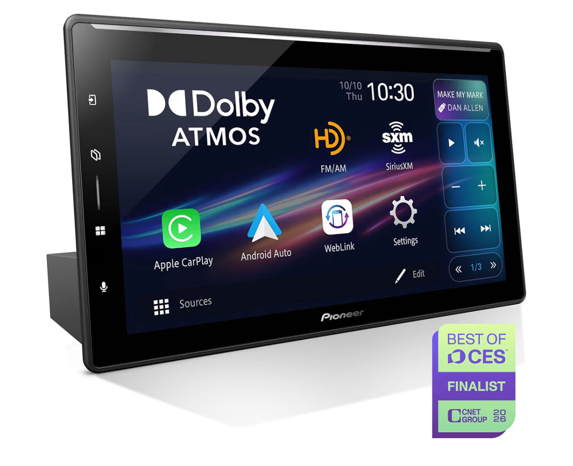 Pioneer DMH-WT8000NEX 10.1" Touchscreen Single Din Dolby Atmos Car Stereo
Digital Multimedia Receiver, Wireless Apple CarPlay & Android Auto, Wifi, Bluetooth, HD Radio, Rear Camera Inputs