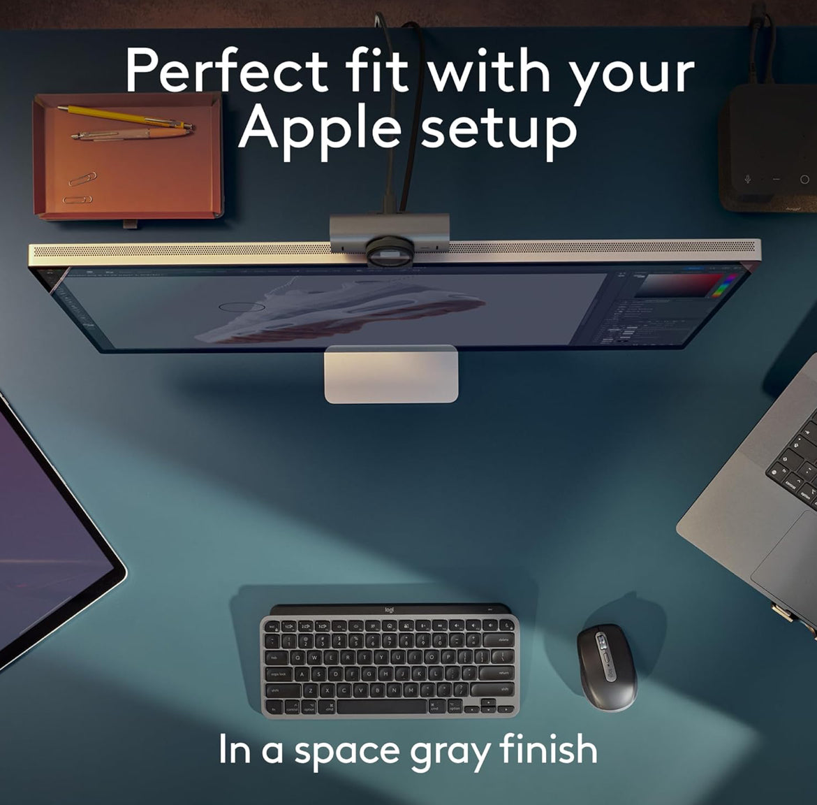 Logitech MX Anywhere 3S vir Mac, Kompakte Draadlose Bluetooth-muis, 8K DPI-spoorsny op Enige Oppervlak, Stil Klieke, USB C, Draadlose Muis vir MacBook Pro, MacBook Air, iMac, iPad - Ruimtegrys
