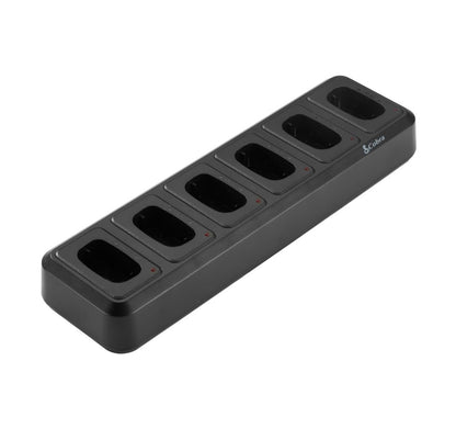 Cobra PX Professionele Tweerigtingradio 6-rigting-laaistasie met USB-laaikabel - Draagbare tafelbladlaaier, versoenbaar met PX650 Besigheidsmodelle