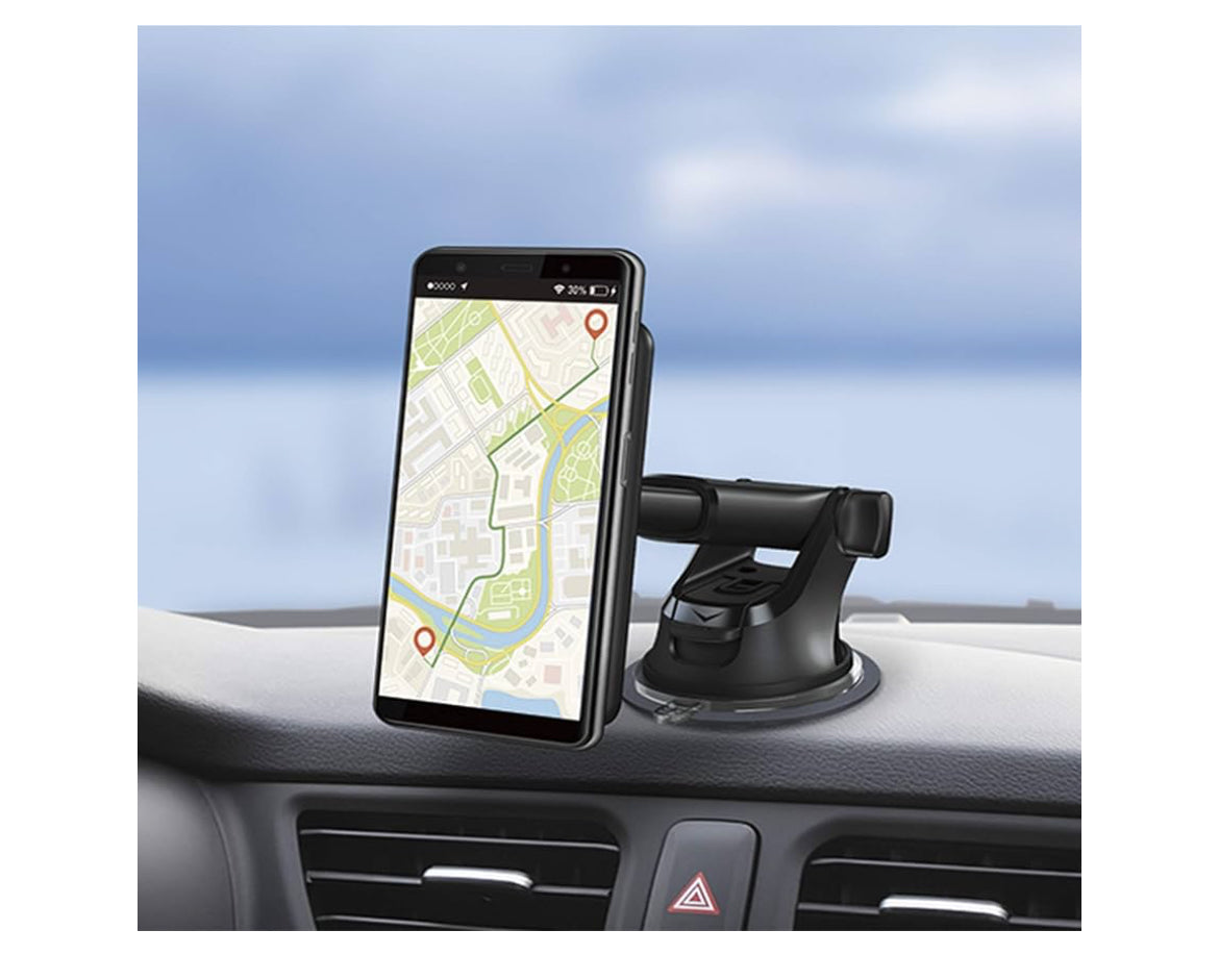 JVC KS-GC10Q Draadlose Qi Laai Motorfoonhouer, Dashboard Windskerm Luguitlaat Motorfoonhouer, Sluit Magnetiese Basisplaat In, Versoenbaar met iPhone 11-reeks/X/XR/8, Galaxy Note10/S10/S20-reeks