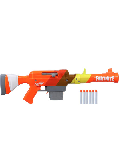 Nerf Fortnite HR Dart Blaster, Ruff Wrap Design, 6-Dart Elite Clip, 6 Nerf Elite Darts, Rotating Bolt Action, Detachable Barrel